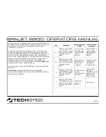 Preview for 17 page of Techsage Spinjet 6200 Operator'S Manual