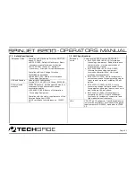 Preview for 21 page of Techsage Spinjet 6200 Operator'S Manual