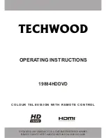 Preview for 1 page of TECHWOOD 19884HDDVD Operating Instructions Manual