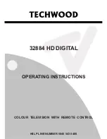 TECHWOOD 32884 HD DIGITAL Operating Instructions Manual preview