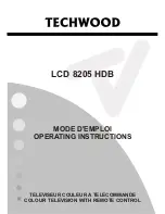 TECHWOOD LCD 8205 HDB Operating Instructions Manual preview