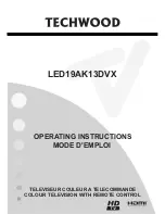 TECHWOOD LED19AK13DVX Operating Instructions Manual preview