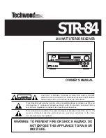 Preview for 1 page of TECHWOOD STR-84 Owner'S Manual