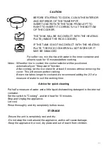 Preview for 11 page of TECHWOOD TCR-4206 Instruction Manual