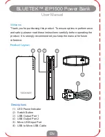 Предварительный просмотр 2 страницы Tecknet BLUETEK iEP1500 Power Bank User Manual