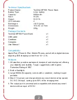 Preview for 3 page of Tecknet iEP900 User Manual