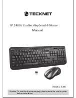 Preview for 1 page of Tecknet X300 User Manual