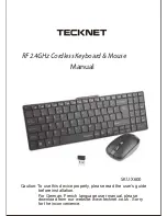 Preview for 1 page of Tecknet X600 Manual