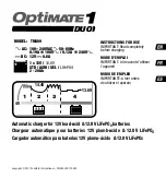 Предварительный просмотр 1 страницы TecMate Optimate 1 Duo TM409 Instructions For Use Manual