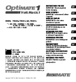 TecMate Optimate 1 VoltMatic Instructions For Use Manual предпросмотр