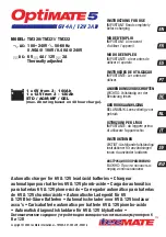 TecMate Optimate 5 Voltmatic Instructions For Use Manual preview