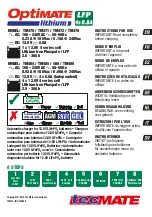 TecMate OptiMate Lithium 4s 0.8A Instructions For Use Manual предпросмотр