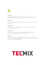 Предварительный просмотр 4 страницы TECMIX TM HS 1250 Operating Instructions Manual