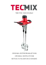 TECMIX TMX PRO 1400 DOUBLE Original Instructions Manual preview