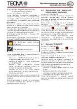 Preview for 113 page of TECNA 3680 Use And Maintenance Manual