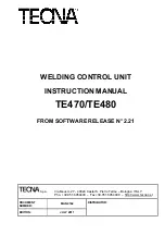 TECNA TE470 Instruction Manual предпросмотр