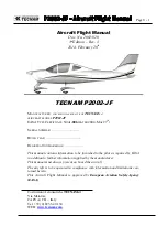 Preview for 1 page of Tecnam P2002-JF Flight Manual