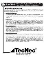 Preview for 4 page of TecNec PNCH-1 Operation Instructions Manual