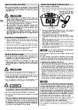 Preview for 4 page of Tecnibel K2FAFIA0R5I Series Operating Instructions Manual