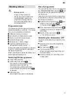 Preview for 17 page of Tecnik Dishwasher Instructions For Use Manual