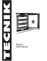 Tecnik Freezer User Manual preview