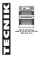 Preview for 1 page of Tecnik Oven User Manual