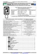 Tecno Control TS292P User Manual preview