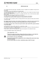 Предварительный просмотр 24 страницы Tecno-gaz 111-A Instructions For Use Manual