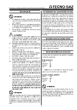 Предварительный просмотр 5 страницы Tecno-gaz IGEN - HAND Operating Manual