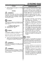 Предварительный просмотр 13 страницы Tecno-gaz IGEN - HAND Operating Manual