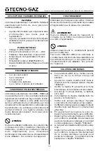 Предварительный просмотр 14 страницы Tecno-gaz IGEN - HAND Operating Manual