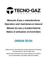 Preview for 1 page of Tecno-gaz ORION TECH Operation And Maintenance Manual