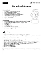 Предварительный просмотр 4 страницы Tecno-gaz SafetySpot Instructions For Use Manual