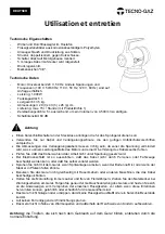 Предварительный просмотр 8 страницы Tecno-gaz SafetySpot Instructions For Use Manual