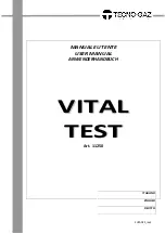 Tecno-gaz VITAL TEST User Manual предпросмотр