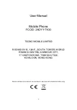 Tecno 2ADYY-T430 User Manual preview