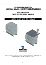 Preview for 1 page of Tecnoclima SR-UT 106 Technical Information Assembly, Use And Maintenance Instructions