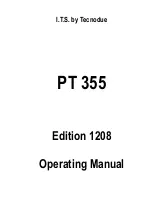 Preview for 1 page of Tecnodue I.T.S. PT 355 Operating Manual