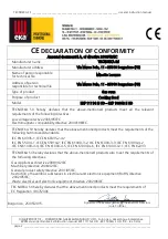 Preview for 2 page of TECNOEKA EKF 1064G E UD Original Operating And Instruction Manual