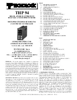 Tecnologic THP 94 Operating Instructions Manual preview