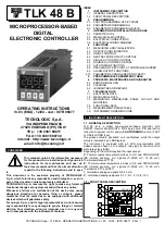 Preview for 1 page of Tecnologic TLK 48 B Operating Instructions Manual