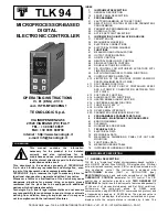 Предварительный просмотр 1 страницы Tecnologic TLK 94 Operating Instructions Manual