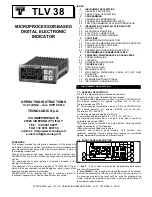 Tecnologic TLV 38 Operating Instructions Manual предпросмотр