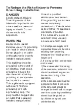 Preview for 8 page of Tecnolux MWM823ECKU Instruction Manual