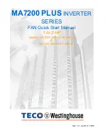 Preview for 1 page of TECO-Westinghouse Motor MA7200-2001-N1 Quick Start Manual