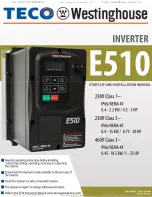 Предварительный просмотр 1 страницы TECO-Westinghouse E510 Start-Up And Installation Manual