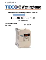 Предварительный просмотр 1 страницы TECO-Westinghouse FLUXMASTER 100 Series Maintenance And Operation Manual