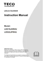 Preview for 1 page of TECO LED19JHRHU Instruction Manual