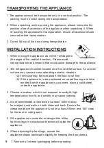 Предварительный просмотр 8 страницы TECO TBF117WMDE User Manual