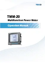 Preview for 1 page of TECO TMM-20 Operation Manual